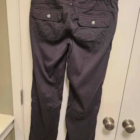 Prana Halle Women's Straight-Leg Hiking/Activewear Pants in Charcoal Black - Picture 2 of 6